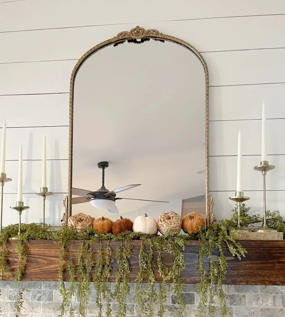 Affordable Anthropologie Mirror Dupe in gold metal trim